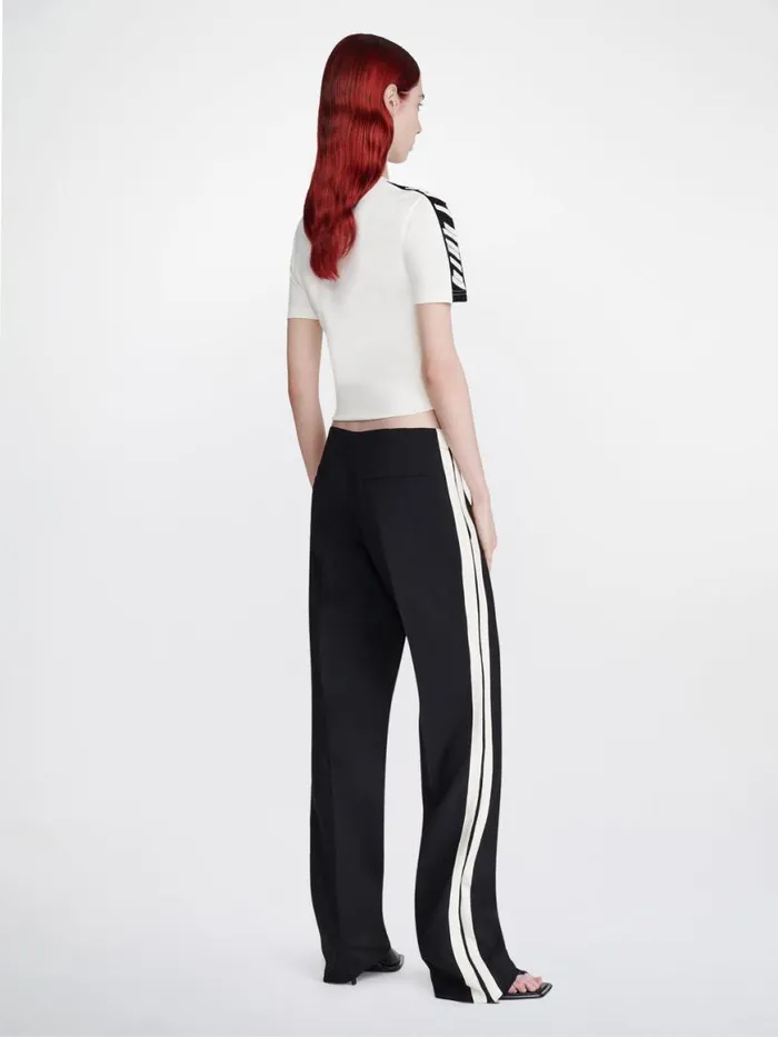 Dion Lee Tops APPLIQUE SLIM TEE Ivoryblack 8211 UnisexShop