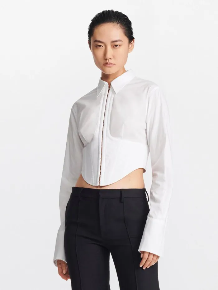 Dion Lee Tops UNDERCORSET SHIRT White 8211 Shop
