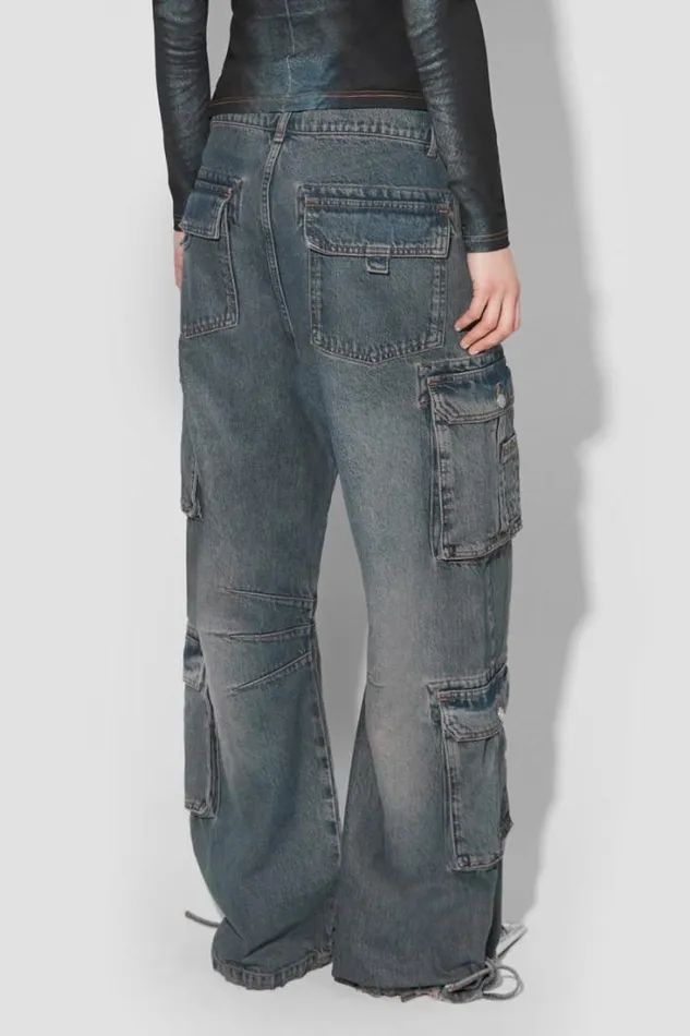 Dirt Bath Cargo Denim Trousers Blue Women MISBHV Trousers