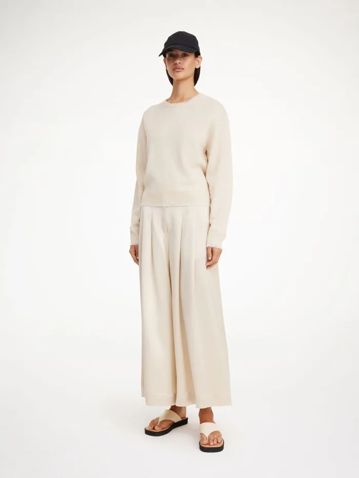 Dorite WideLeg Trousers Oyster Gray Women By Malene Birger Trousers