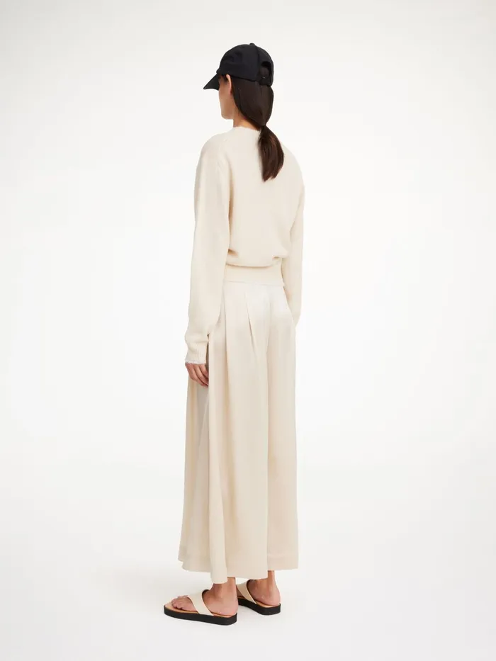 Dorite WideLeg Trousers Oyster Gray Women By Malene Birger Trousers