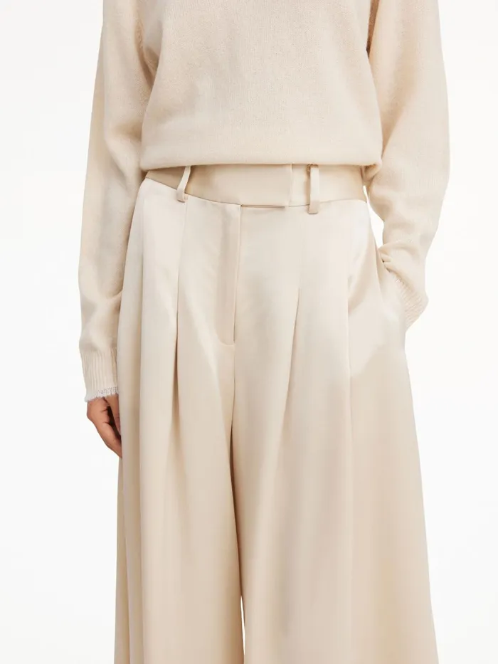 Dorite WideLeg Trousers Oyster Gray Women By Malene Birger Trousers