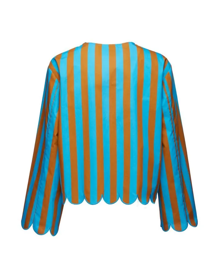 Double Dutch Jacket Embroidered Riviera Turchese Women La Double J Shirts and Tops Double Dutch Jacket Embroidered Riviera Turchese Women La Double J Shirts and Tops