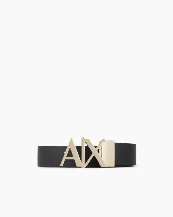 Doublesided Leather Belt Black Men Armani Belts