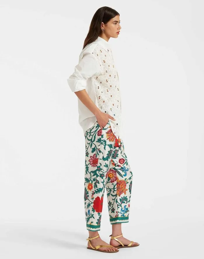 Drawstring Pants Dragonflower Multicolor Women La Double J Shorts and Pants Drawstring Pants Dragonflower Multicolor Women La Double J Shorts and Pants