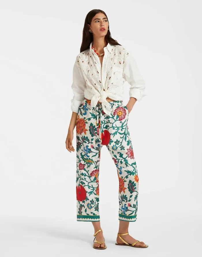 Drawstring Pants Dragonflower Multicolor Women La Double J Shorts and Pants Drawstring Pants Dragonflower Multicolor Women La Double J Shorts and Pants