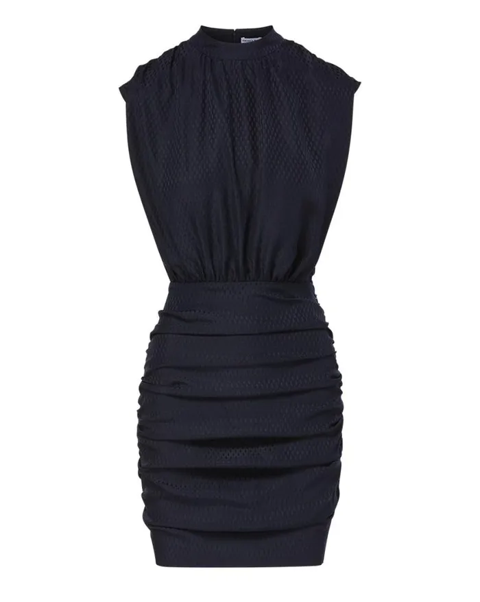 Dresses Shop Veronica Beard Tima Ruched Dress Navy