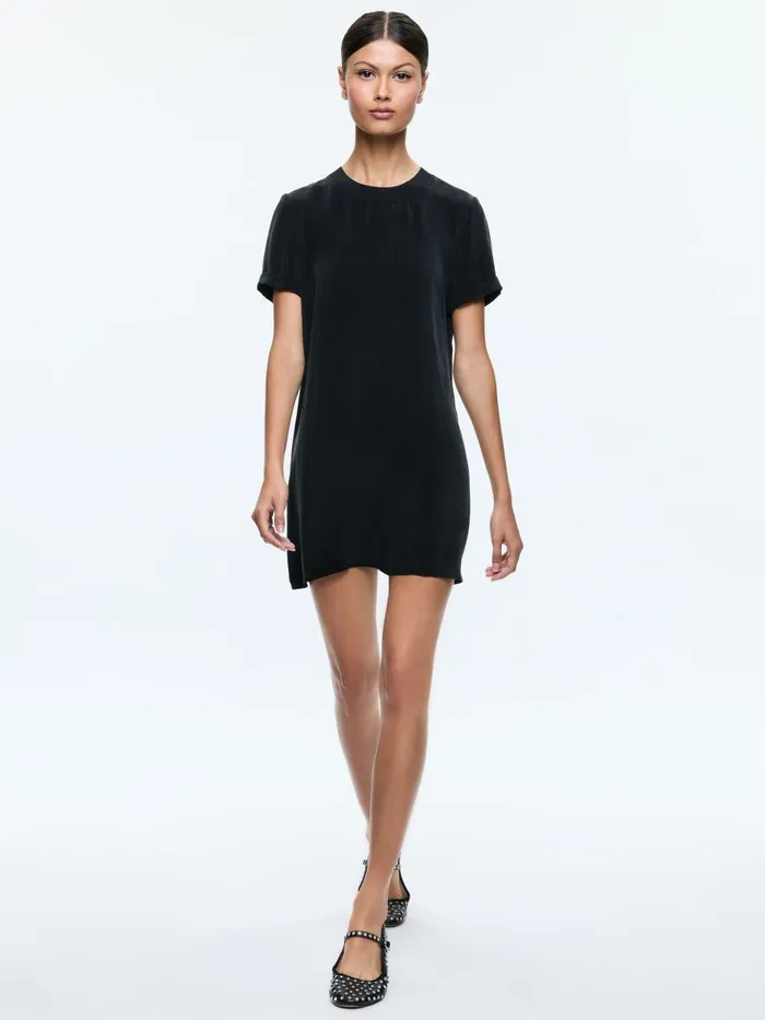 Dresses Women Alice Olivia BRADEN TEE SHIRT DRESS Black