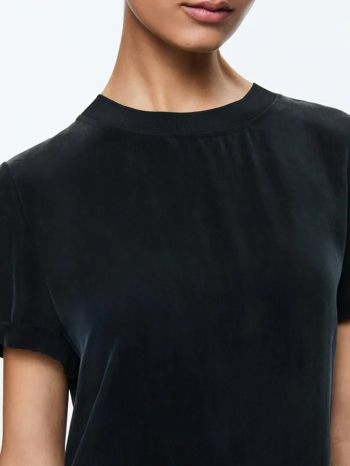 Dresses Women Alice Olivia BRADEN TEE SHIRT DRESS Black