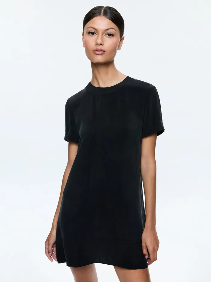 Dresses Women Alice Olivia BRADEN TEE SHIRT DRESS Black