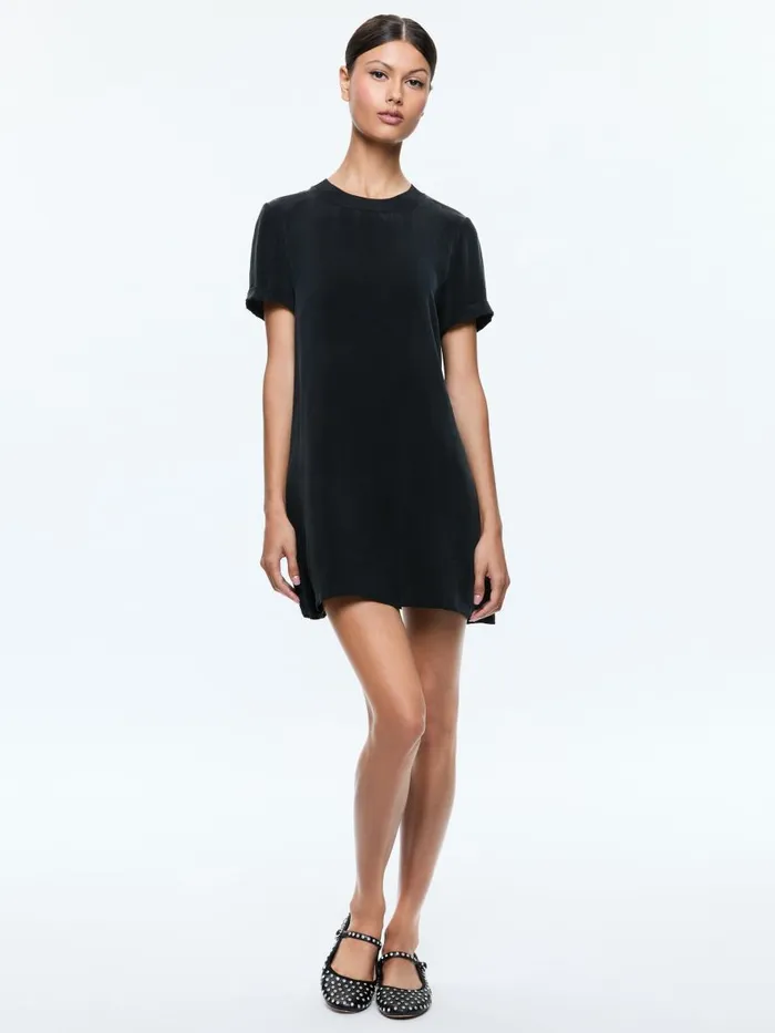 Dresses Women Alice Olivia BRADEN TEE SHIRT DRESS Black