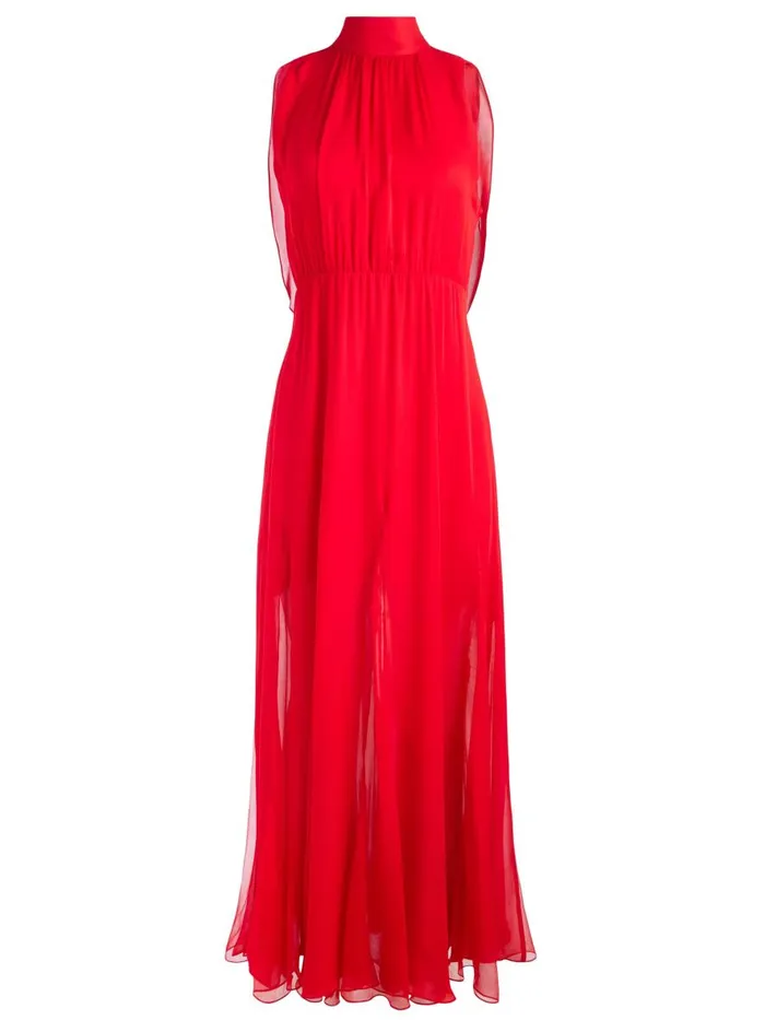 Dresses Women Alice Olivia DITA COWL BACK GODET MAXI DRESS Bright Boysenberry
