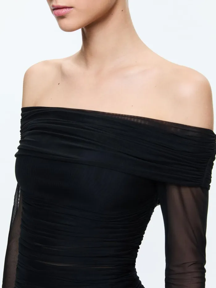 Dresses Women Alice Olivia ISADOLA OFF THE SHOULDER MINI DRESS Black
