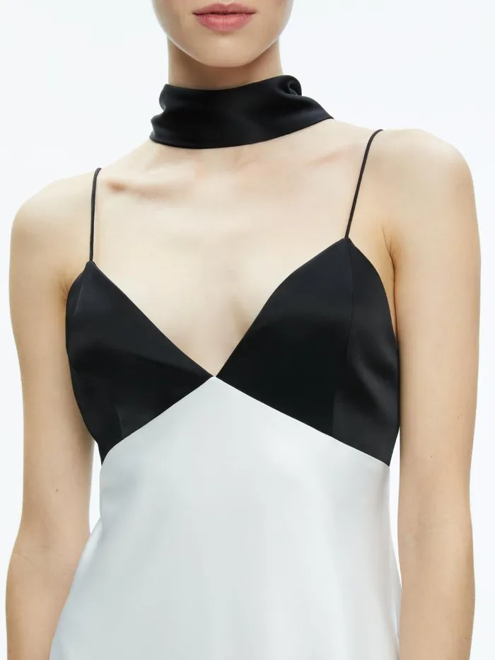 Dresses Women Alice Olivia JULIENNE VNECK MINI DRESS Off Whiteblack