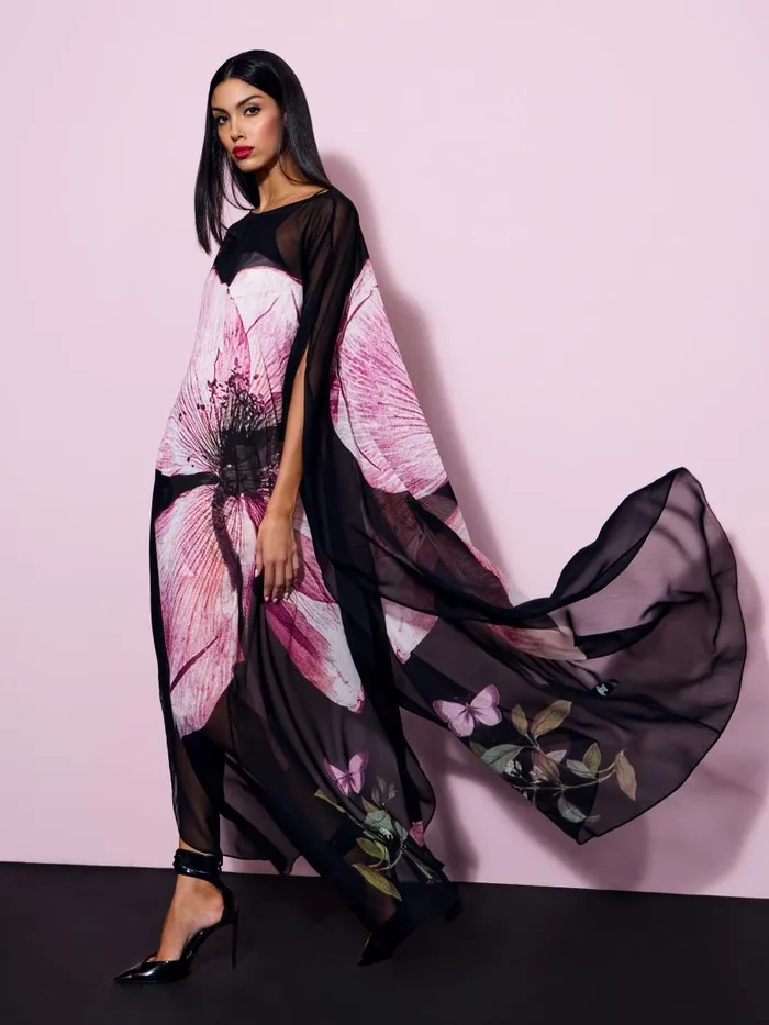 Dresses Women Alice Olivia LINN CAPE MAXI DRESS Luna Floral