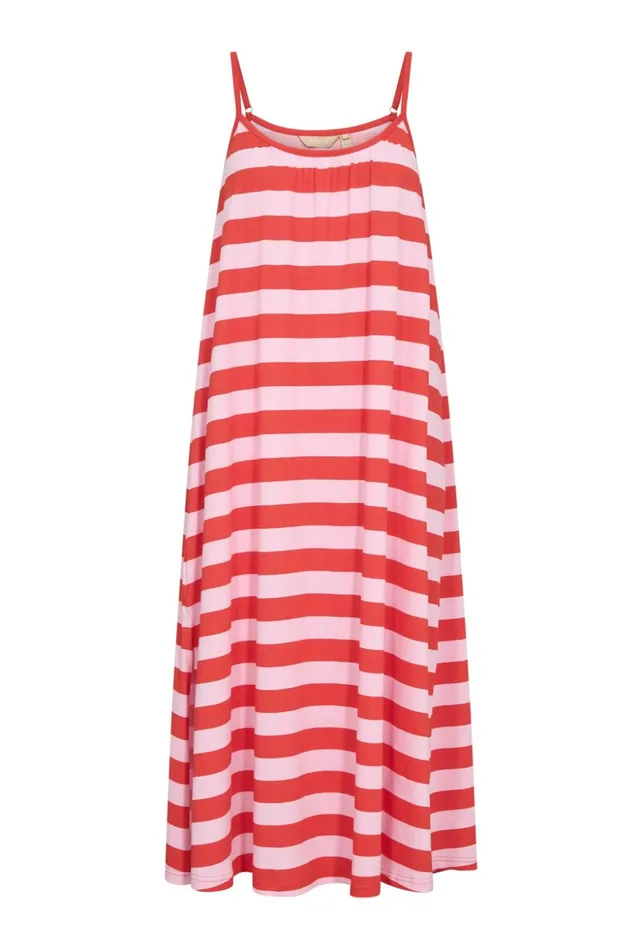 Dresses Women CULTURE CUbenzo Dress Fiery Redlilac Sachet Stripe
