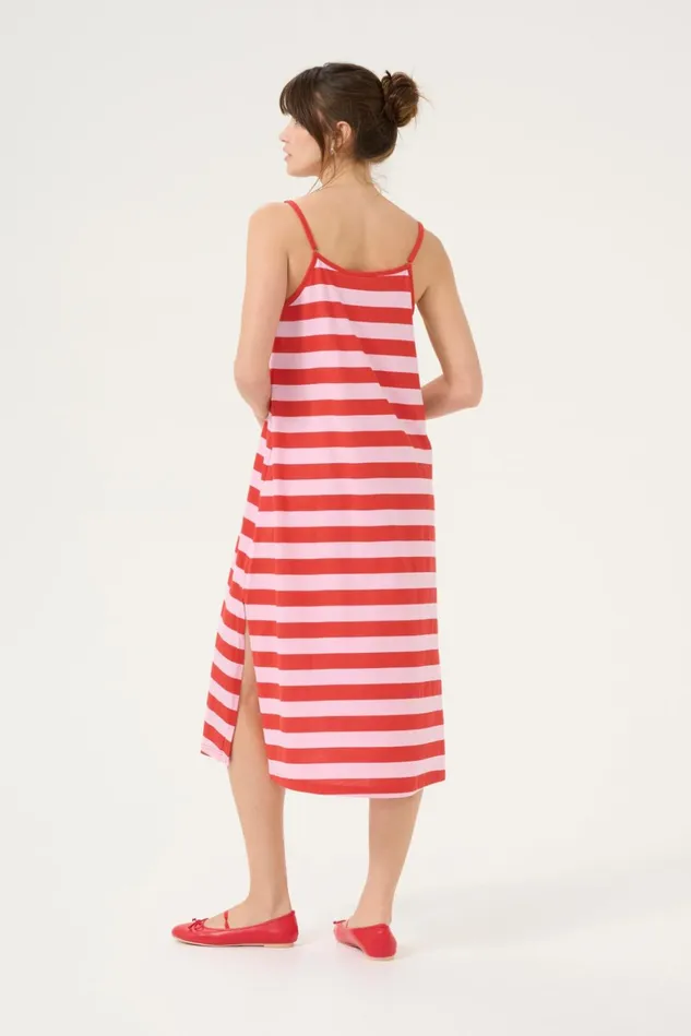 Dresses Women CULTURE CUbenzo Dress Fiery Redlilac Sachet Stripe