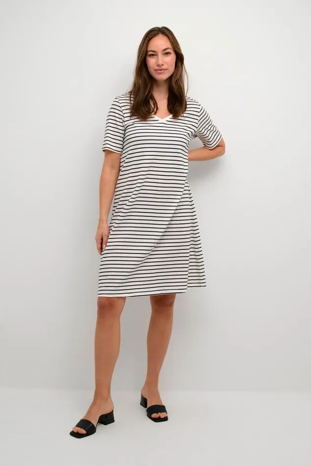 Dresses Women CULTURE CUdeia Dress Whitesalute Stripe