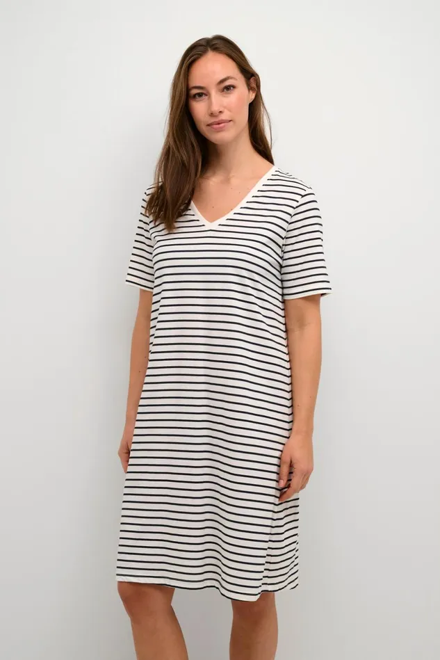 Dresses Women CULTURE CUdeia Dress Whitesalute Stripe