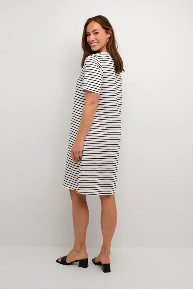 Dresses Women CULTURE CUdeia Dress Whitesalute Stripe