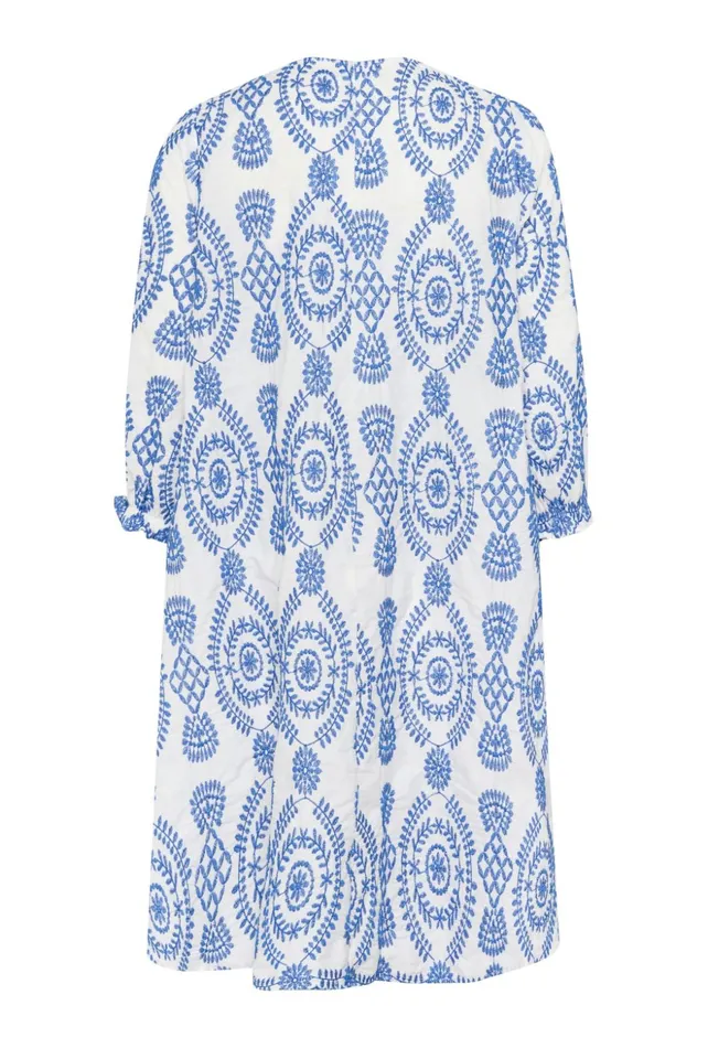 Dresses Women CULTURE CUtia Dress With Embroidery Bluewhite