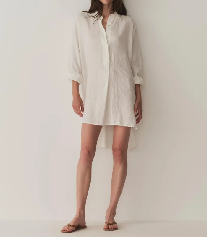 Dresses Women DEN Jora Linen Dress Salt Dresses Women DEN Jora Linen Dress Salt