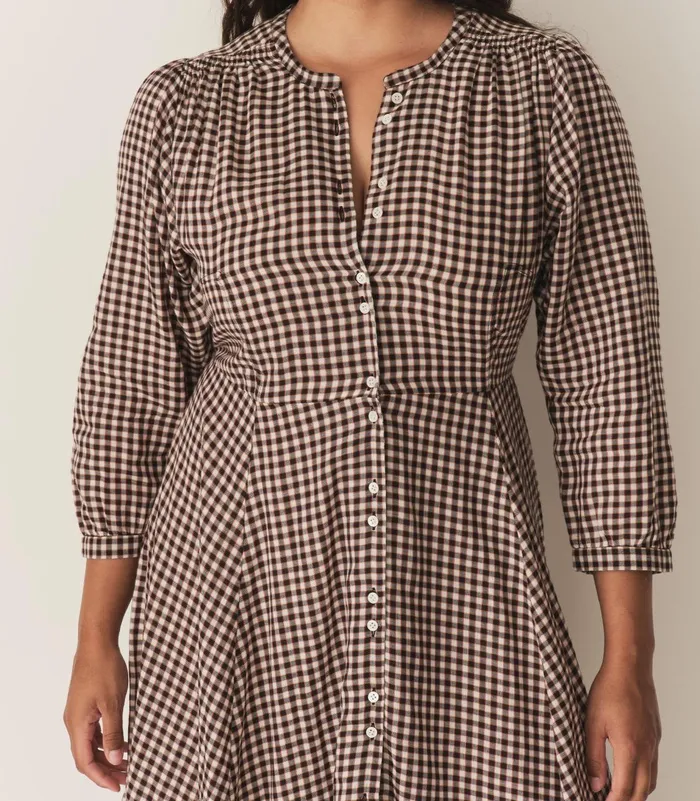 Dresses Women DEN Marielle Dress Delphine Plaid Dresses Women DEN Marielle Dress Delphine Plaid