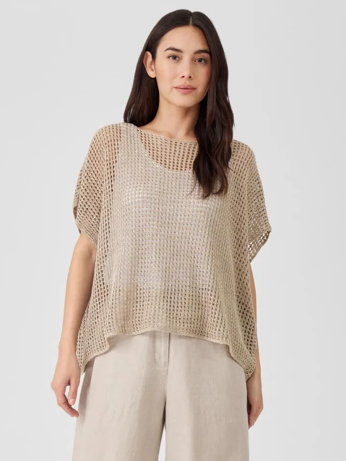 Eileen Fisher Extended Sizing 1X3X Organic Linen DlavBateau Neck Top Natural 8211 Shop Eileen Fisher Extended Sizing 1X3X Organic Linen DlavBateau Neck Top Natural 8211 Shop