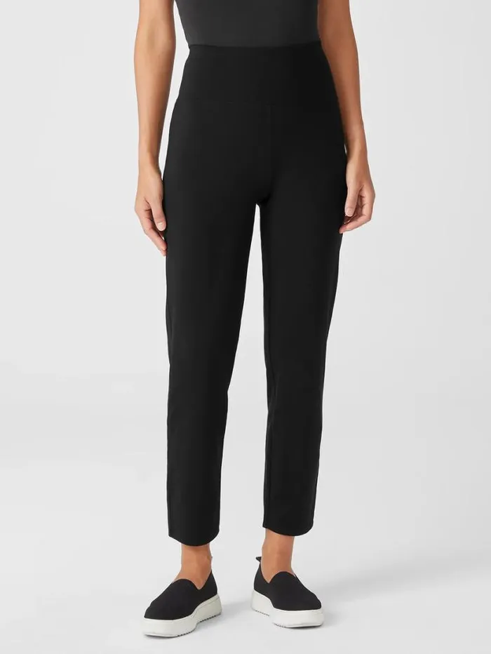 Eileen Fisher Pants Shorts and Jumpsuits Traceable Cotton Jersey HighWaisted Pant Black 8211 Shop