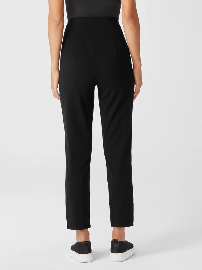 Eileen Fisher Pants Shorts and Jumpsuits Traceable Cotton Jersey HighWaisted Pant Black 8211 Shop