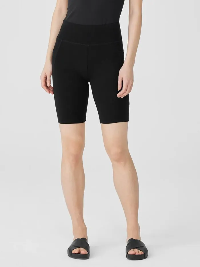 Eileen Fisher Petite Pima Cotton Stretch Jersey Shorts Black 8211 Shop