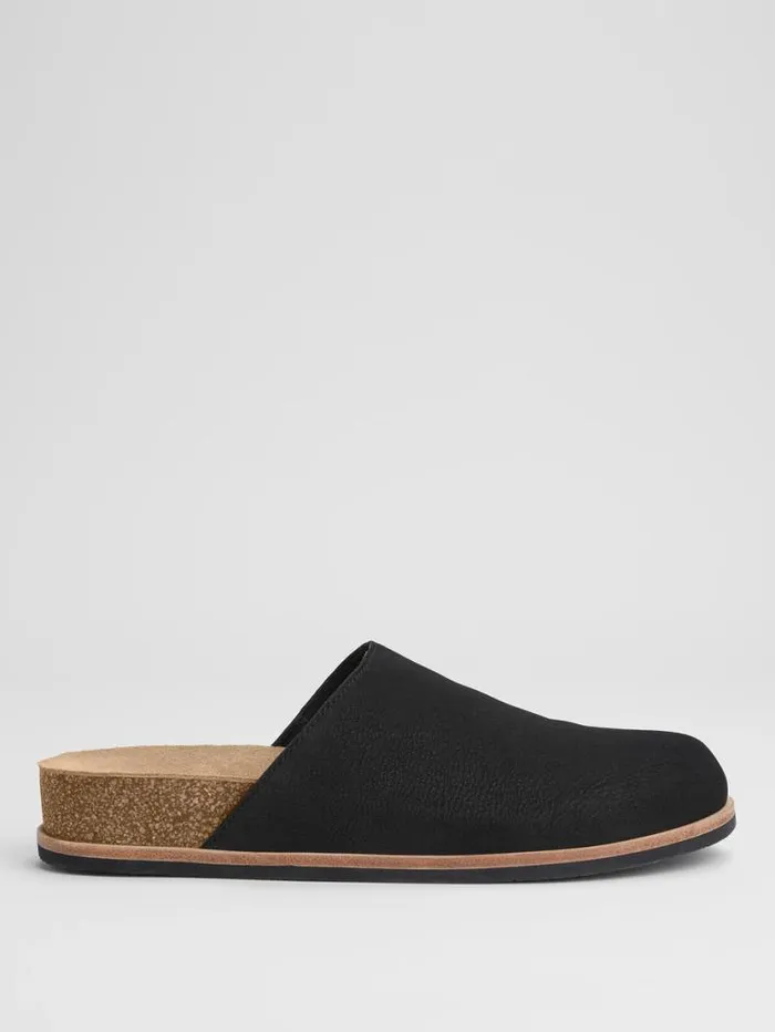 Eileen Fisher Shoes Bios Tumbled Nubuck Mule Blacknatural 8211 Shop