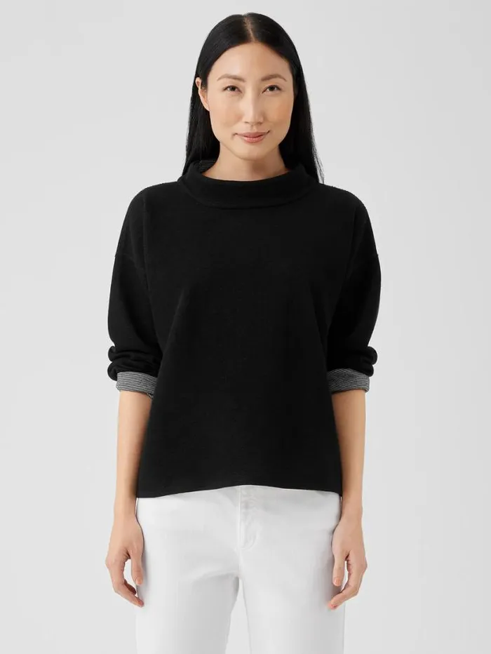 Eileen Fisher Tops and Tees Doubleknit Organic Cotton Stripe Reversible Top Black 8211 Shop Eileen Fisher Tops and Tees Doubleknit Organic Cotton Stripe Reversible Top Black 8211 Shop