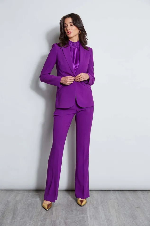 Elie Tahari Fit and Flare Pant Berry Women Suiting