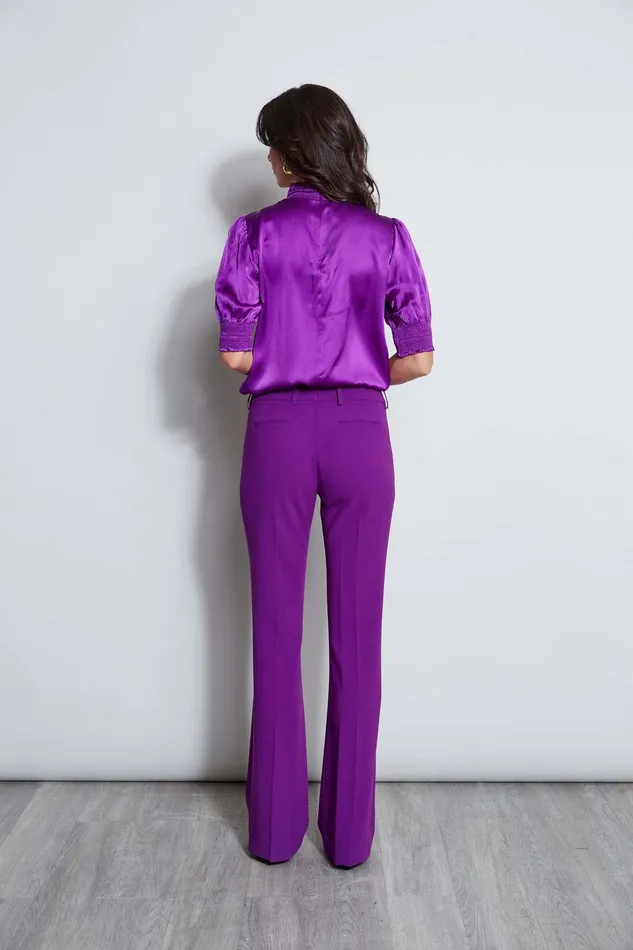 Elie Tahari Fit and Flare Pant Berry Women Suiting
