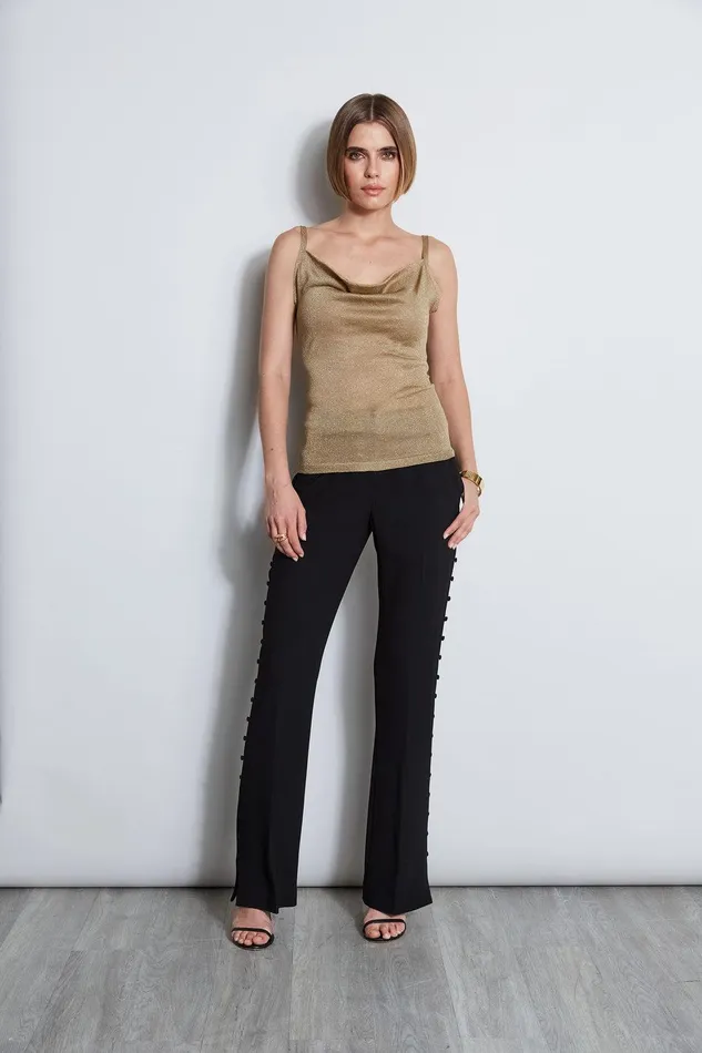 Elie Tahari Metallic Knit Cami Bronze Women Tops