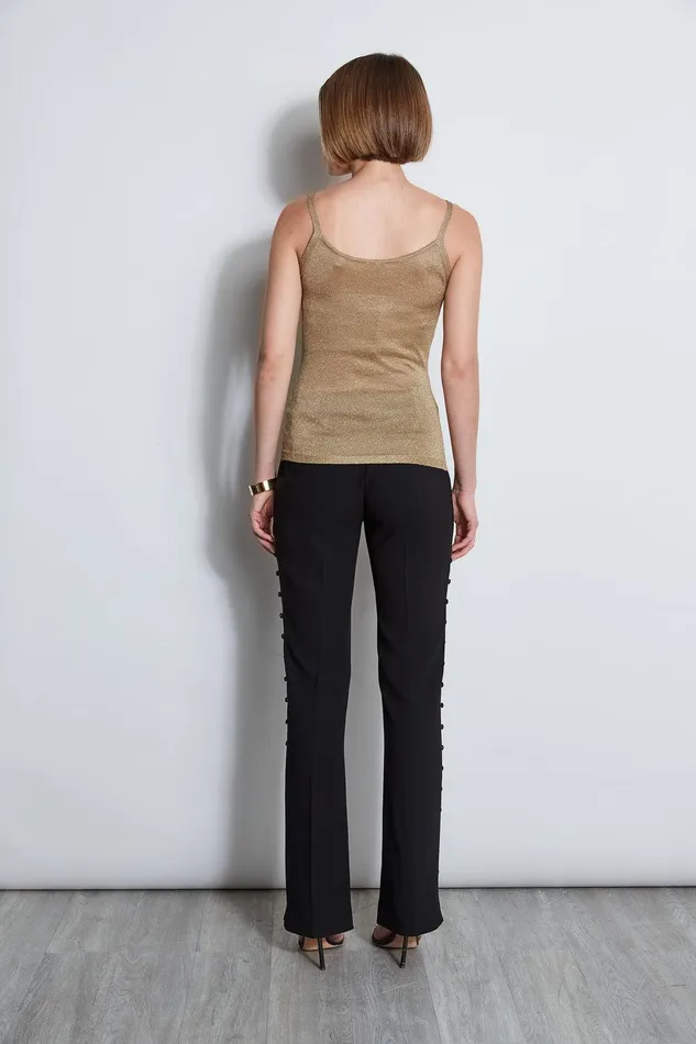 Elie Tahari Metallic Knit Cami Bronze Women Tops