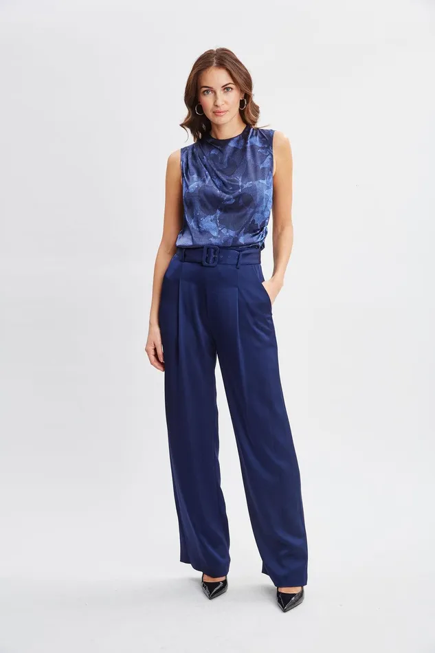 Elie Tahari Night Shadow Silk Top Multi Women Tops