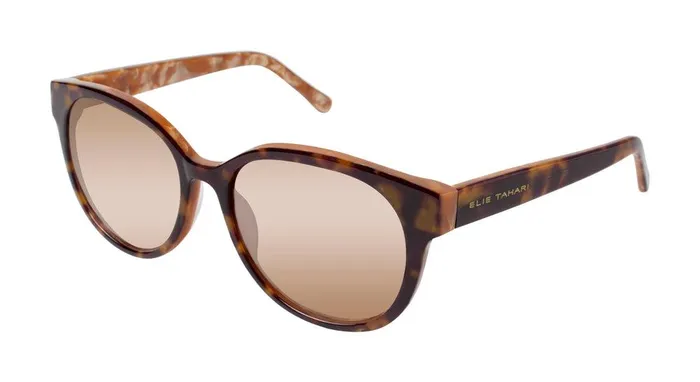Elie Tahari Round Mirror Sunglasses Tortoise Women Sunglasses