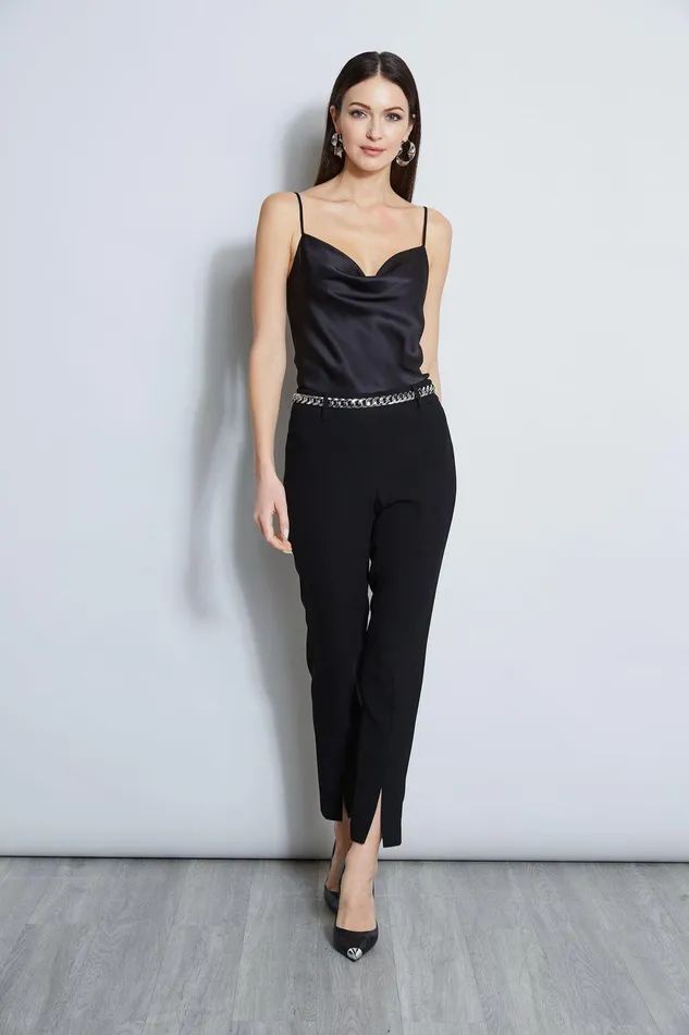 Elie Tahari Silk Satin Cami Black Women Tops