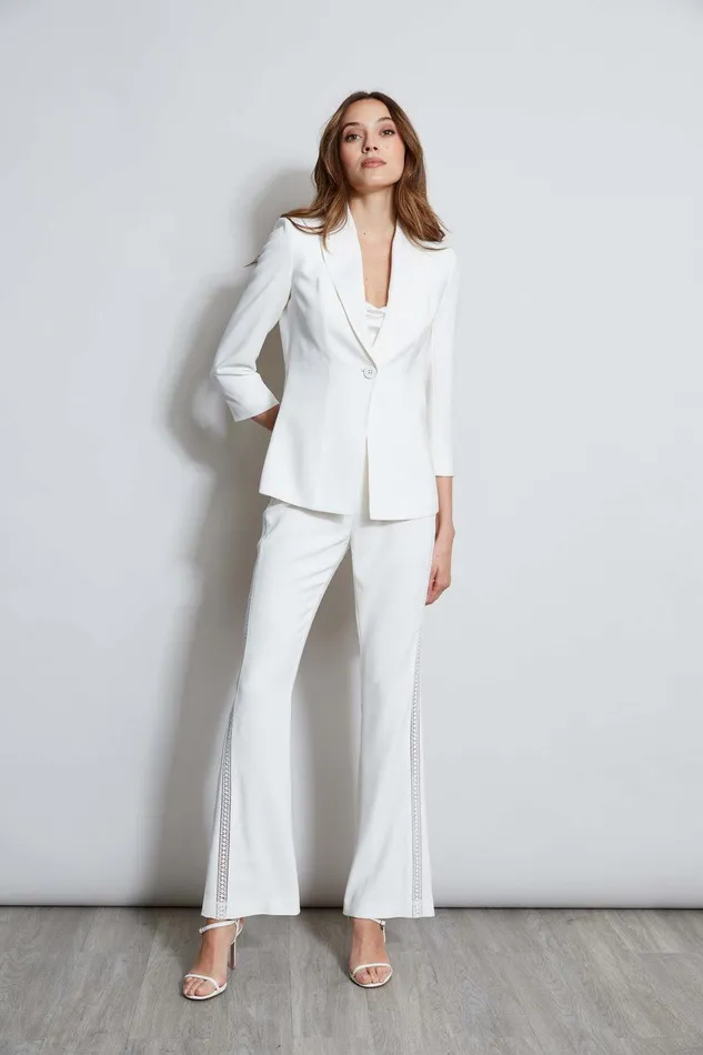 Elie Tahari Single Breasted Dart Blazer Foam Women Jackets and Blazers