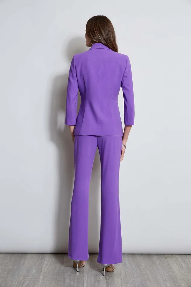 Elie Tahari Single Breasted Dart Blazer Violet Women Jackets and Blazers