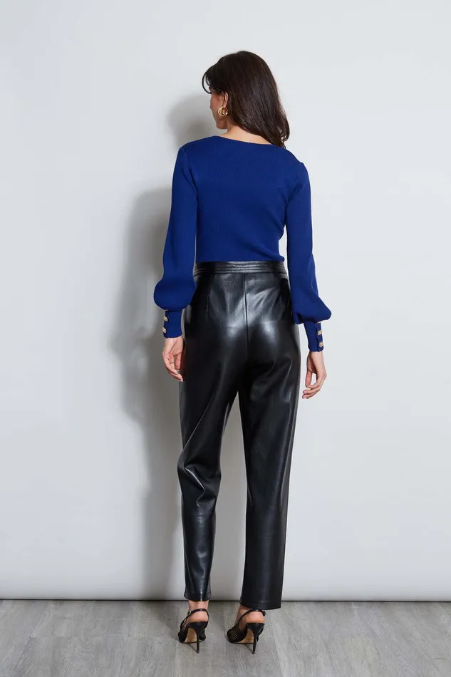 Elie Tahari Square Neck Sweater Twilight Women Tops