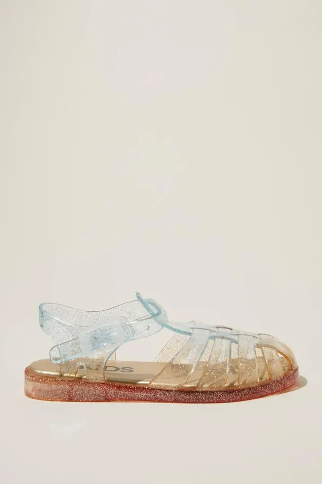 Elsie Jelly Sandal Rainbow Glitter Girls Cotton On Flats and Sandals