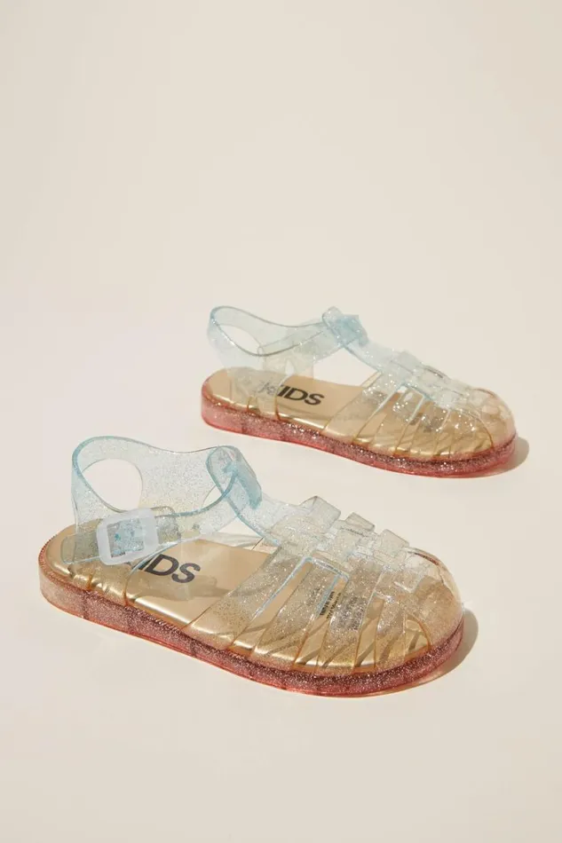 Elsie Jelly Sandal Rainbow Glitter Girls Cotton On Flats and Sandals Elsie Jelly Sandal Rainbow Glitter Girls Cotton On Flats and Sandals