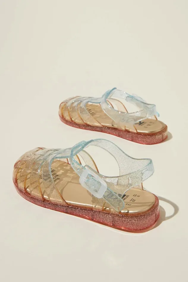 Elsie Jelly Sandal Rainbow Glitter Girls Cotton On Flats and Sandals Elsie Jelly Sandal Rainbow Glitter Girls Cotton On Flats and Sandals