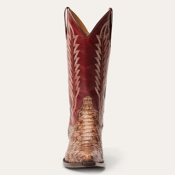 Ember Python Snip Toe Boot Red Women Stetson Western