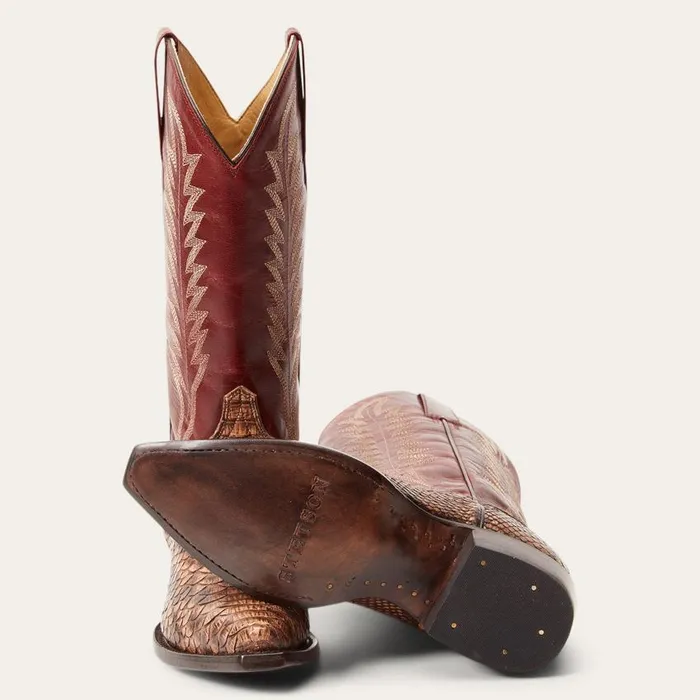 Ember Python Snip Toe Boot Red Women Stetson Western