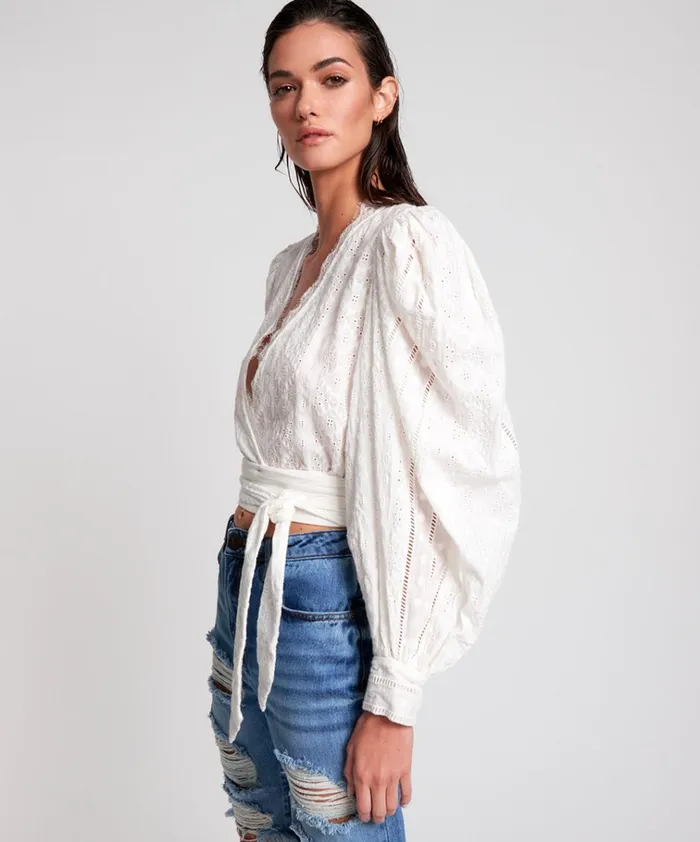ETHEREAL COTTON WRAP TOP Women One Teaspoon Tops ETHEREAL COTTON WRAP TOP Women One Teaspoon Tops
