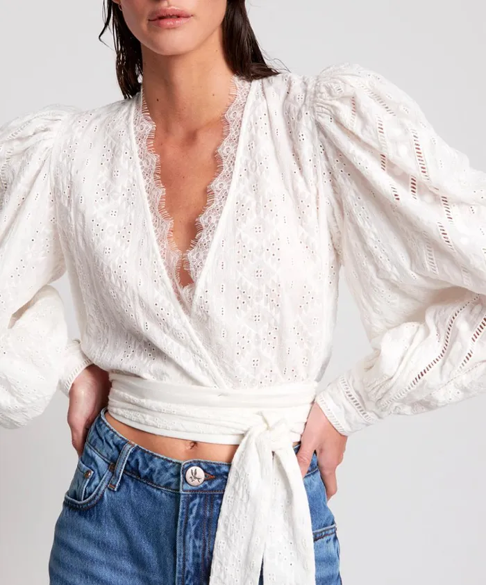 ETHEREAL COTTON WRAP TOP Women One Teaspoon Tops ETHEREAL COTTON WRAP TOP Women One Teaspoon Tops